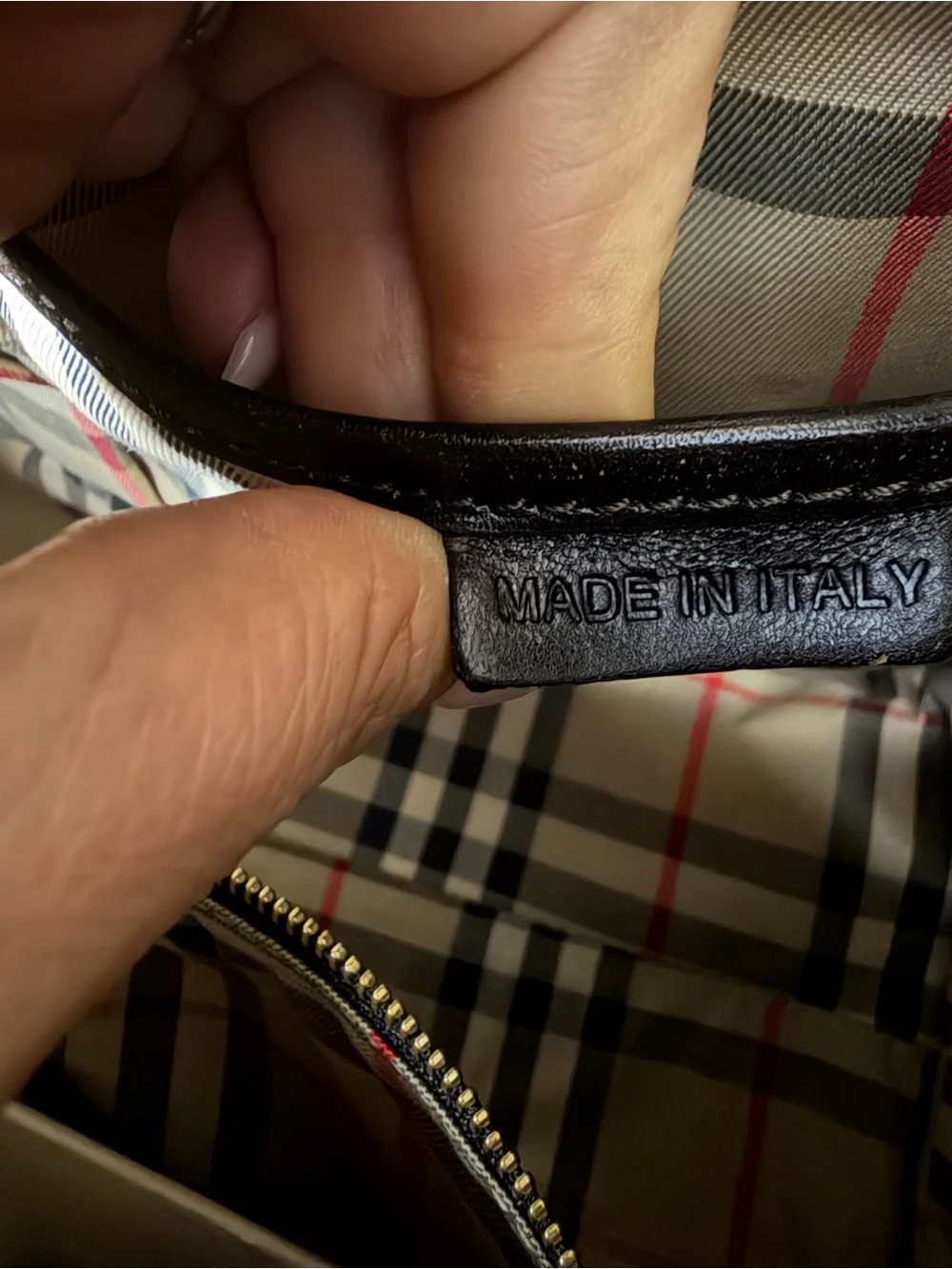 Burberry Brown Leather Boston Bag Authentic + COA